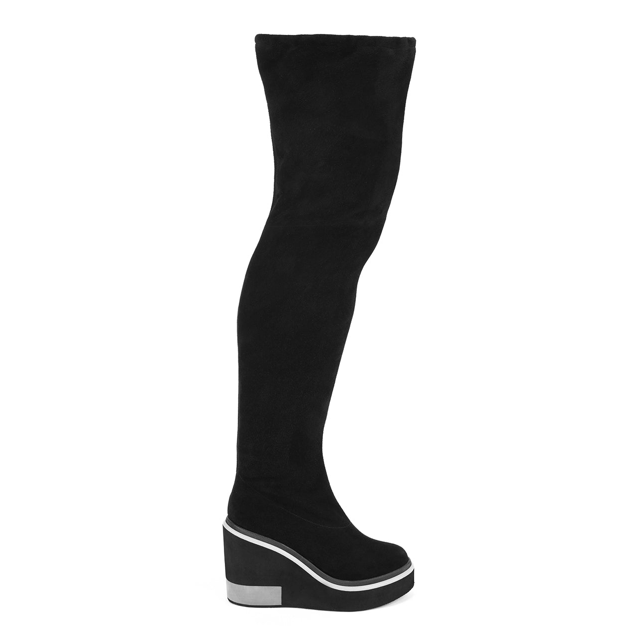 SABINE OVER THE KNEE BLACK BOOTS