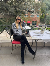 SABINE OVER THE KNEE BLACK BOOTS