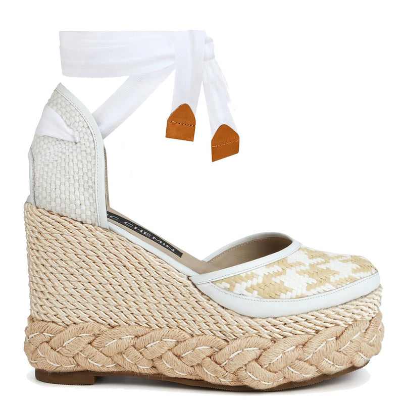 PIED DE POULE BLANCHE ESPADRILLES