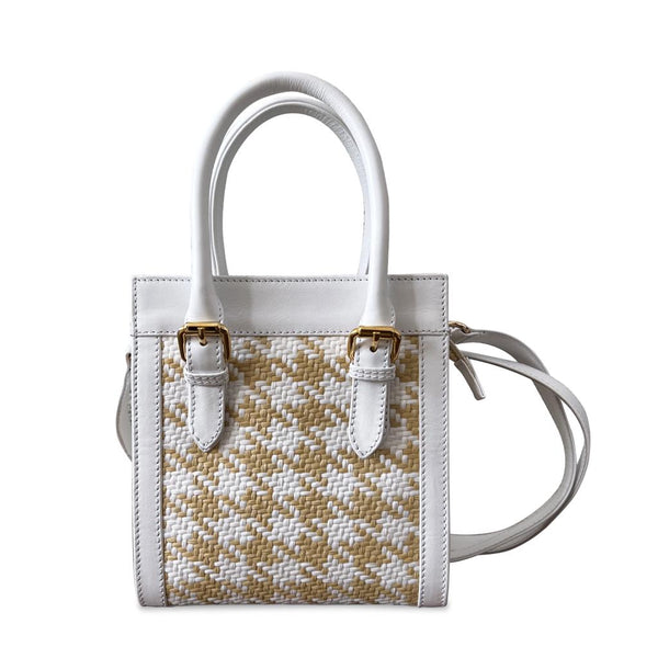 SAC PIED DE POULE BLANCHE