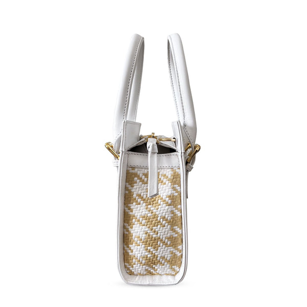 SAC PIED DE POULE BLANCHE