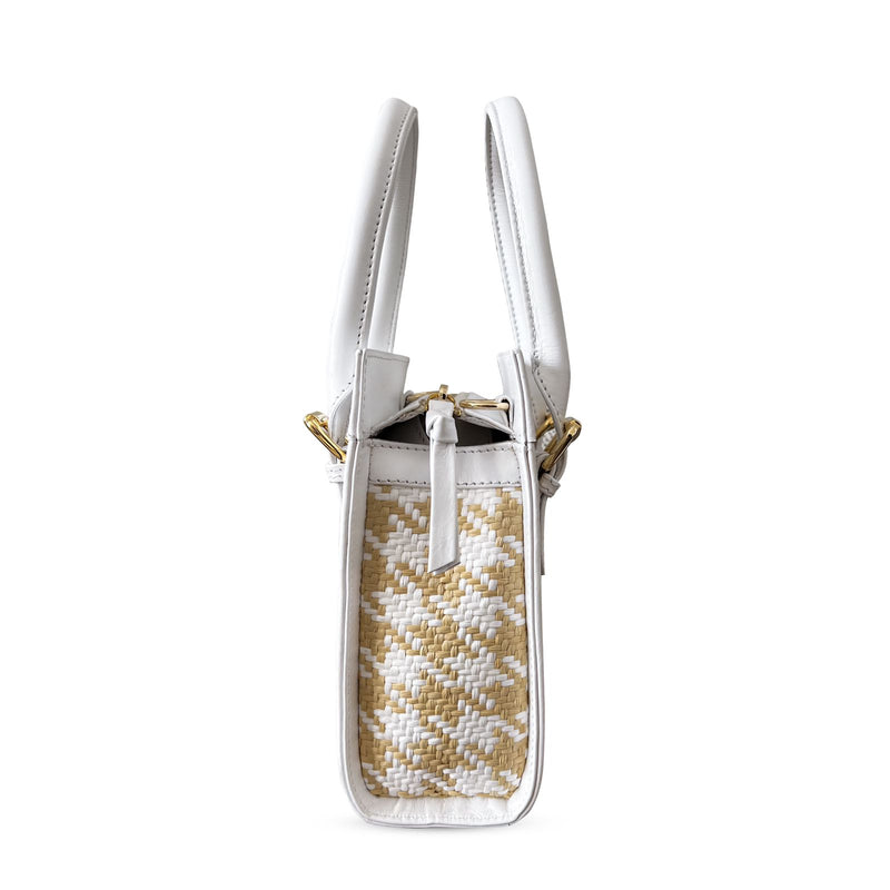SAC PIED DE POULE BLANCHE